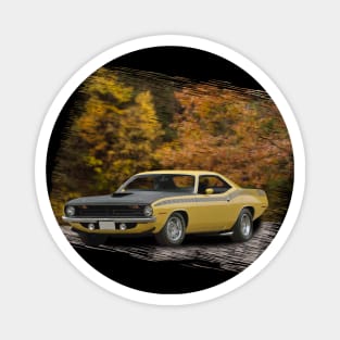 1970 AAR Cuda in our fall day series on front and back Magnet